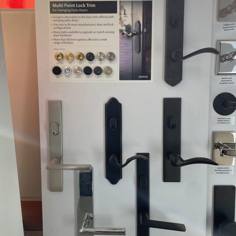 Emtek Multi Point Lock Trim Display – Swinging Patio Doors