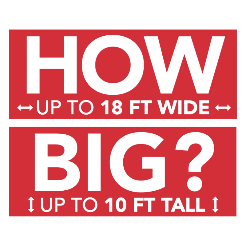 Sliding Doors "How Big" Stickers
